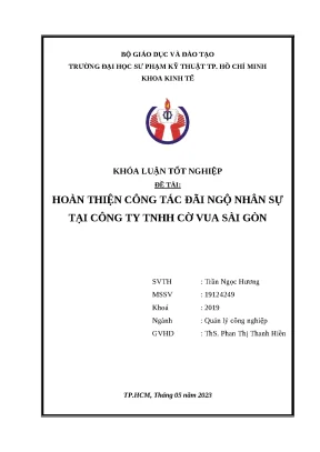 Cải Thiện Đãi Ngộ Nhân Sự Tại Công Ty TNHH Cờ Vua Sài Gòn