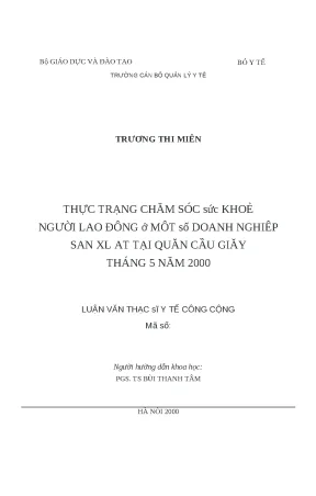 Chăm Sóc Sức Khỏe Người Lao Động Tại Doanh Nghiệp Sản
