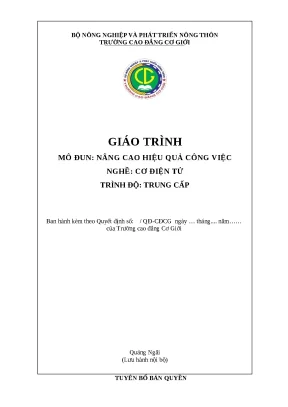 Giáo Trình Nâng Cao Hiệu Quả Công Việc Nghề Cơ Điện Tử