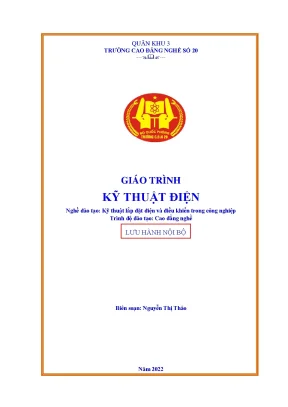 Giáo Trình Kỹ Thuật Điện: Lắp Đặt và Điều Khiển Trong 