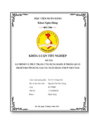 Ứng Dụng Basel II Trong Quản Trị Rủi Ro Tín Dụng Tại
