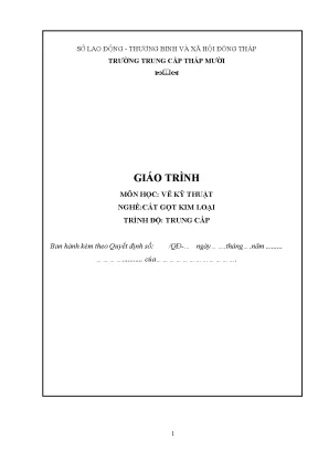 Giáo Trình Vẽ Kỹ Thuật Nghề Cắt Gọt Kim Loại