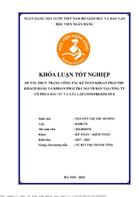 Công Tác Kế Toán Khoản Phải Thu và Phải Trả Tại