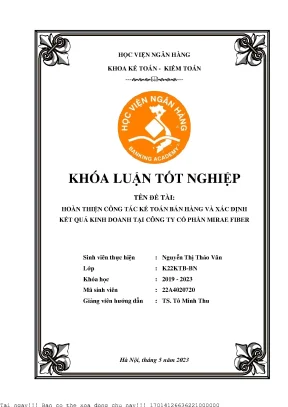 Cải Tiến Kế Toán Bán Hàng và Kết Quả Kinh Doanh tại Công