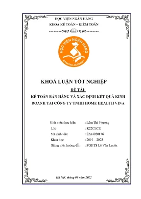 Kế Toán Bán Hàng và Xác Định Kết Quả Kinh Doanh Tại Công