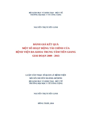 Đánh Giá Hoạt Động Tài Chính Bệnh Viện Đa Khoa Trung Tâm