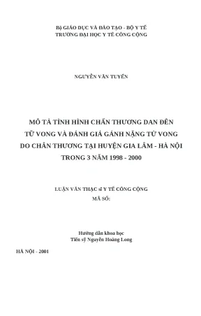 Đánh Giá Tình Hình Chấn Thương Gây Tử Vong Tại Huyện Gia