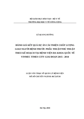 Đánh Giá Kết Quả Dự Án Cải Thiện Chất Lượng Bàn Giao