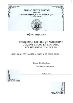 Ảnh Hưởng Của Hút Thuốc Lá Thụ Động Đến Sức Khỏe Trẻ Em