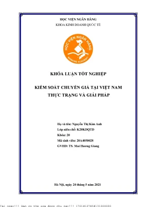Giải pháp kiểm soát chuyển giá tại Việt Nam: Thực trạng