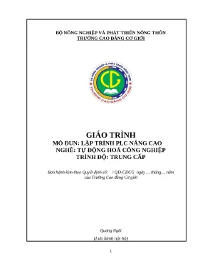 Giáo Trình Lập Trình PLC Nâng Cao Cho Nghề Tự Động Hóa 