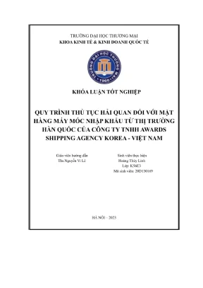 Thủ Tục Hải Quan Nhập Khẩu Máy Móc Từ Hàn Quốc: Hướng