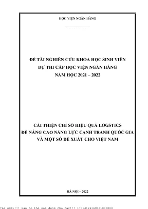 Nâng cao chỉ số hiệu quả logistics để cải thiện năng lực