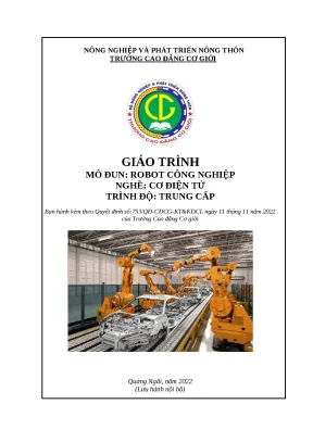 Giáo Trình Robot Công Nghiệp Cơ Điện Tử Trung Cấp