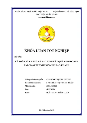 Kế Toán Bán Hàng và Kết Quả Kinh Doanh Tại Công Ty TNHH