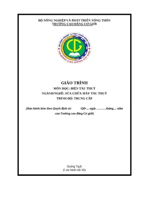 Giáo Trình Sửa Chữa Máy Tàu Thủy Trung Cấp: Hướng Dẫn 