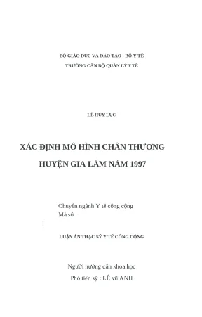 Mô Hình Chấn Thương Tại Huyện Gia Lâm: Nghiên Cứu và