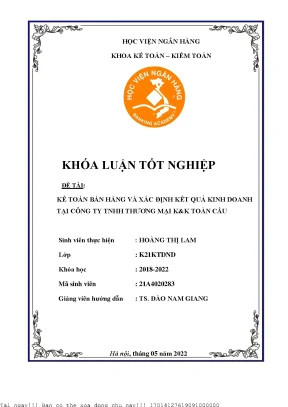 Kế Toán Bán Hàng và Kết Quả Kinh Doanh tại Công Ty TNHH
