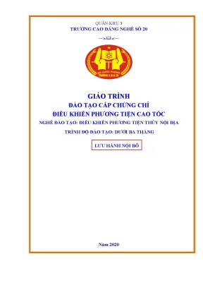 Giáo Trình Đào Tạo Chứng Chỉ Điều Khiển Phương Tiện Cao Tốc