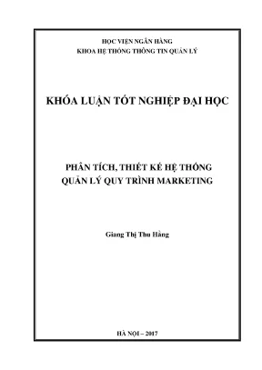 Phân Tích và Thiết Kế Hệ Thống Quản Lý Quy Trình Marketing