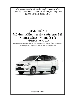 Giáo Trình Kiểm Tra và Sửa Chữa Pan Ô Tô