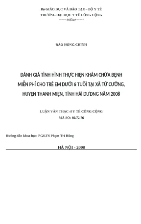 Đánh giá khám chữa bệnh miễn phí cho trẻ em dưới 6 tuổi