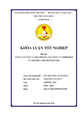 Nâng Cao Chất Lượng Dịch Vụ Tại Công Ty TNHH Dịch Vụ Thị