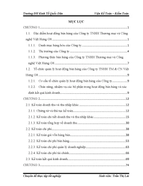 Cải Tiến Kế Toán Bán Hàng và Kết Quả Kinh Doanh tại Việt