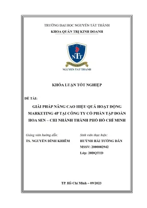 Nâng cao hiệu quả marketing 4P tại Hoa Sen TP.HCM