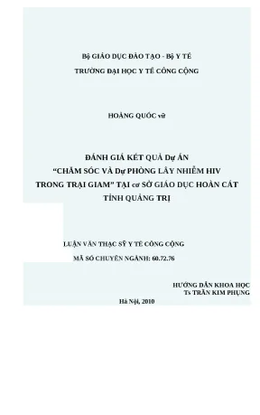 Đánh Giá Kết Quả Dự Án Chăm Sóc và Dự Phòng Lây Nhiễm