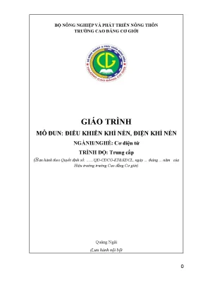 Giáo Trình Điều Khiển Khí Nén và Điện Khí Nén cho Ngành 