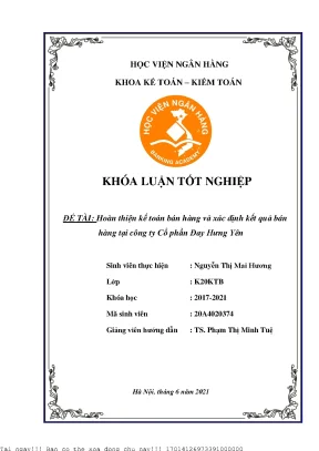 Cải tiến kế toán bán hàng và xác định kết quả tại Công