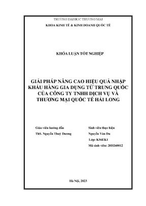 Nâng cao hiệu quả nhập khẩu hàng gia dụng từ Trung Quốc