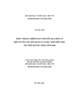Thực trạng nhiễm giun truyền qua đất ở học sinh tiểu học