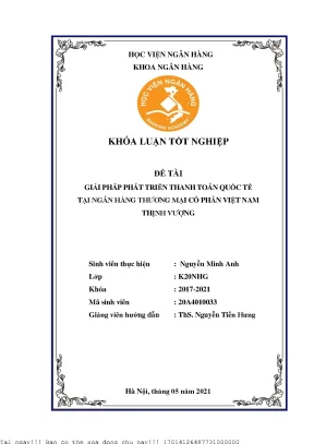Giải pháp tối ưu cho thanh toán quốc tế tại VPBank