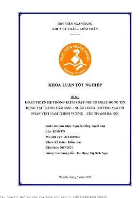 Cải tiến hệ thống kiểm soát nội bộ tín dụng tại VPBank