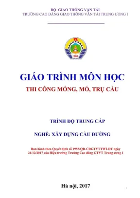 Giáo trình Thi công Móng Mố Trụ cầu (Trình độ Trung cấp)