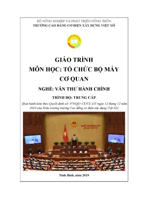 Giáo Trình Tổ Chức Bộ Máy Cơ Quan Nghề Văn Thư Hành 