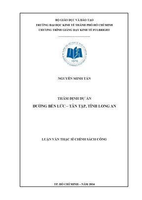 Thẩm Định Dự Án Đường Bến Lức - Tân Tập, Long An