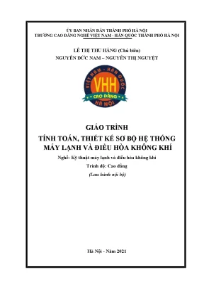 Giáo Trình Tính Toán và Thiết Kế Hệ Thống Máy Lạnh và 