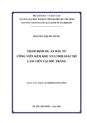 Thẩm định dự án đầu tư công viên và khu vui chơi giải