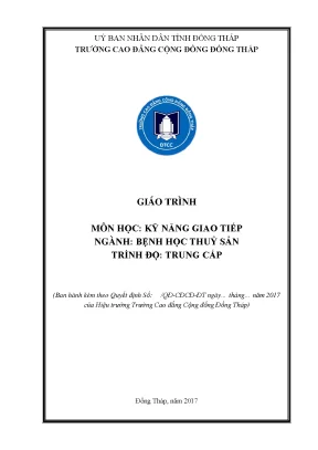Kỹ Năng Giao Tiếp Trong Ngành Bệnh Học Thủy Sản Trung Cấp