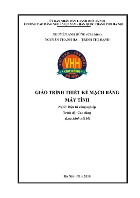 Giáo Trình Thiết Kế Mạch Điện Tử Bằng Máy Tính