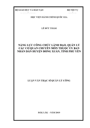 Nâng cao năng lực công chức lãnh đạo tại huyện Đồng