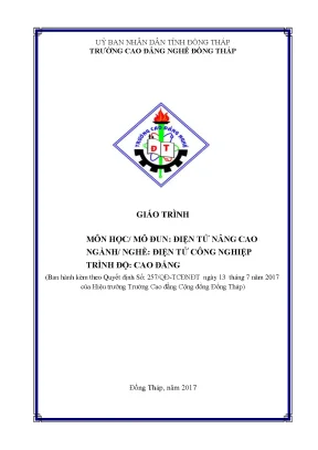 Giáo Trình Điện Tử Nâng Cao Cho Nghề Điện Tử Công Nghiệp