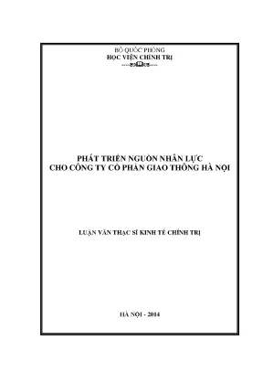 Nâng cao nguồn nhân lực cho Công ty Cổ phần Giao thông