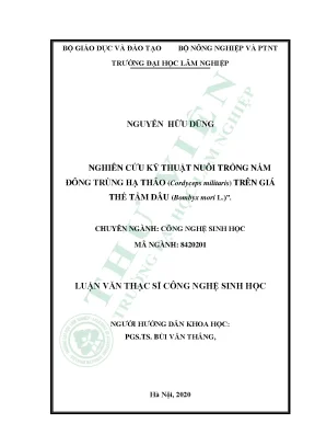 Nghiên cứu kỹ thuật nuôi trồng nấm đông trùng hạ thảo
