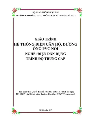 Giáo trình Điện Dân Dụng: Lắp đặt điện căn hộ ống nổi