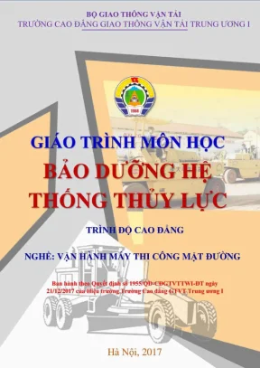 Giáo trình bảo dưỡng hệ thống thủy lực máy thi công