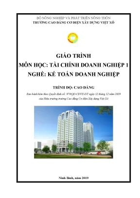 Giáo Trình Tài Chính Doanh Nghiệp 1 Dành Cho Sinh Viên